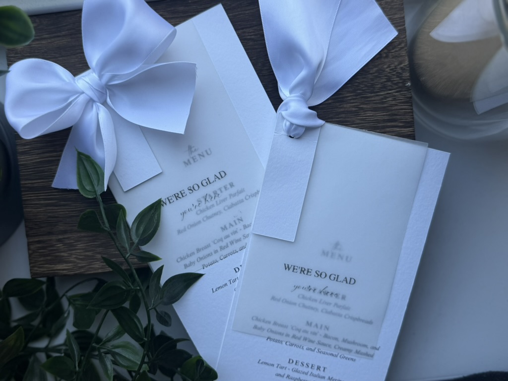 Wedding Guest Menu and Name Tag - Image 19