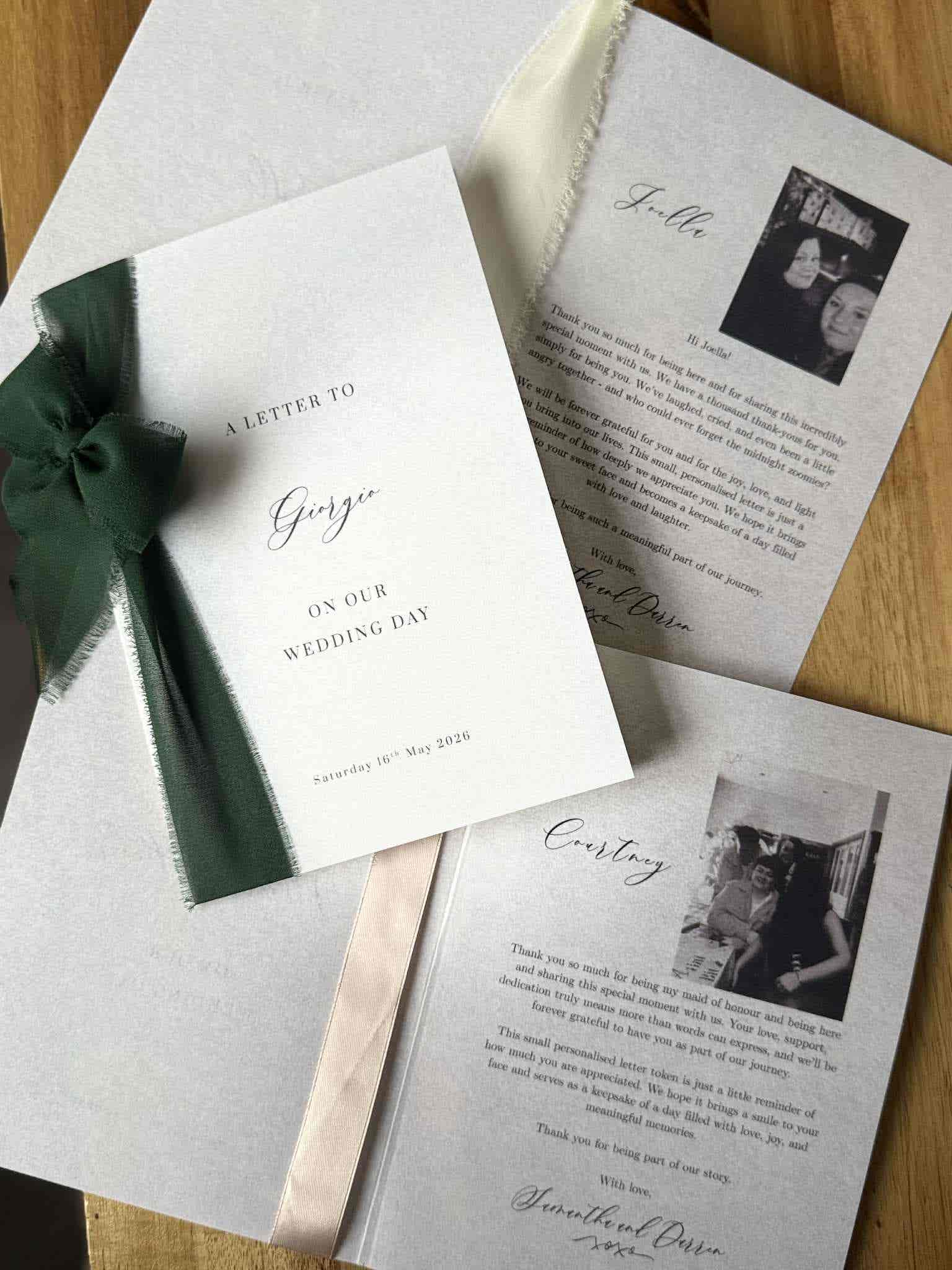 Personalised Guest Letters