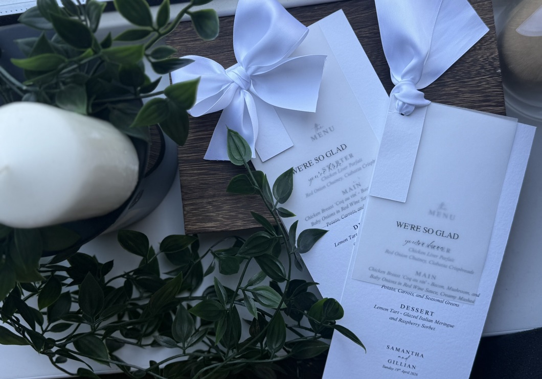 Wedding Guest Menu and Name Tag - Image 18