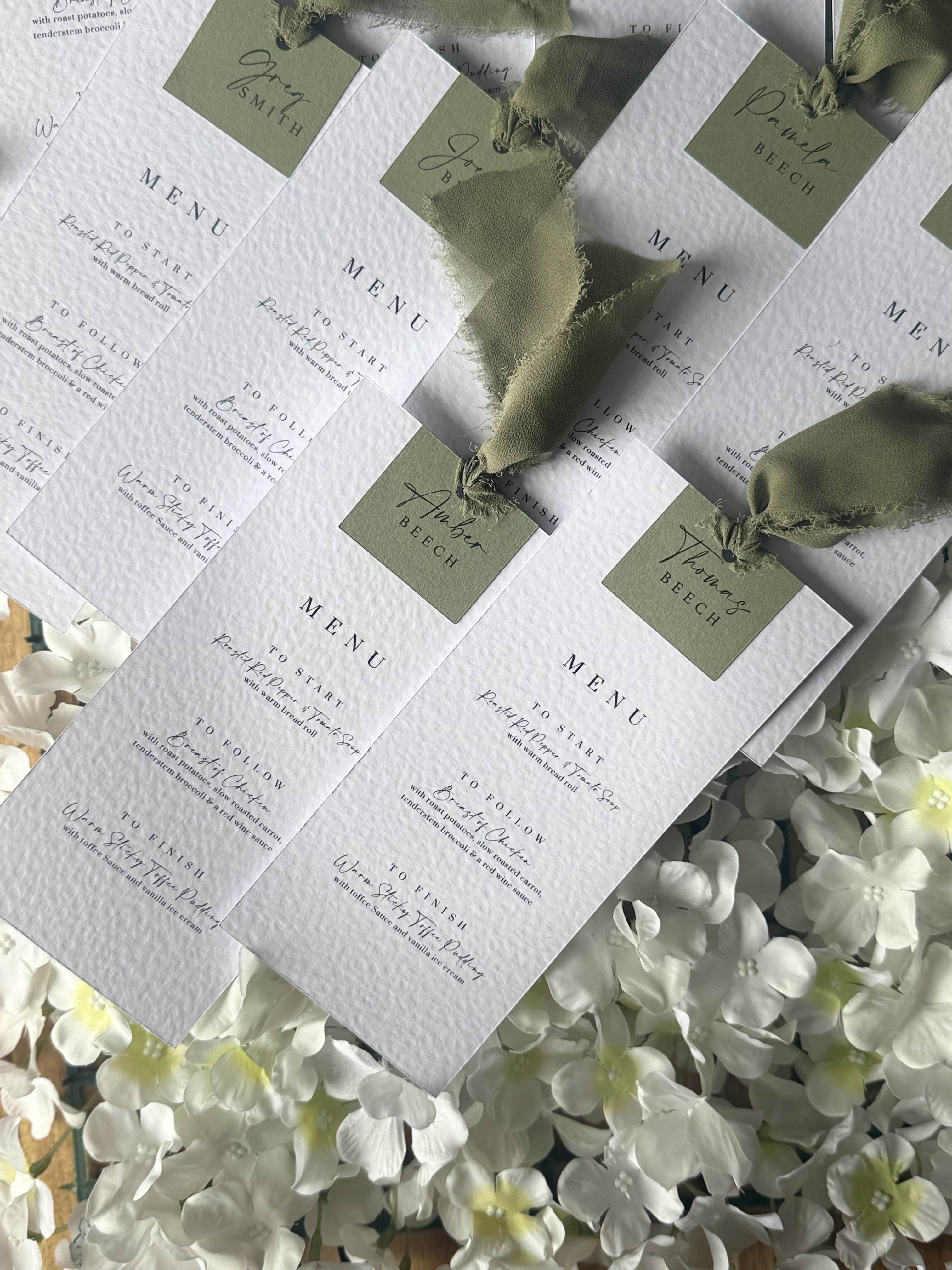 Wedding Guest Menu and Name Tag - Image 20