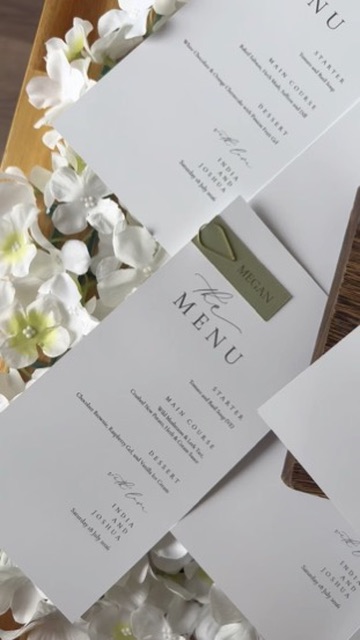 Wedding Guest Menu and Name Tag - Image 22