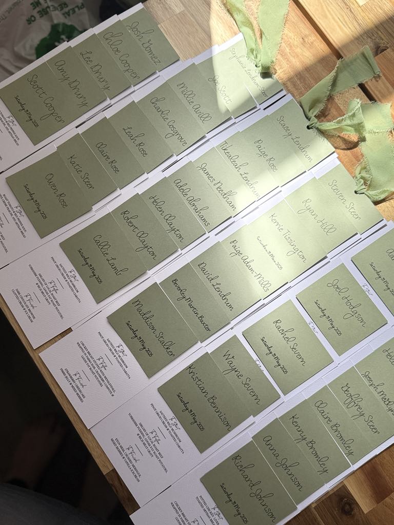 Wedding Guest Menu and Name Tag - Image 4
